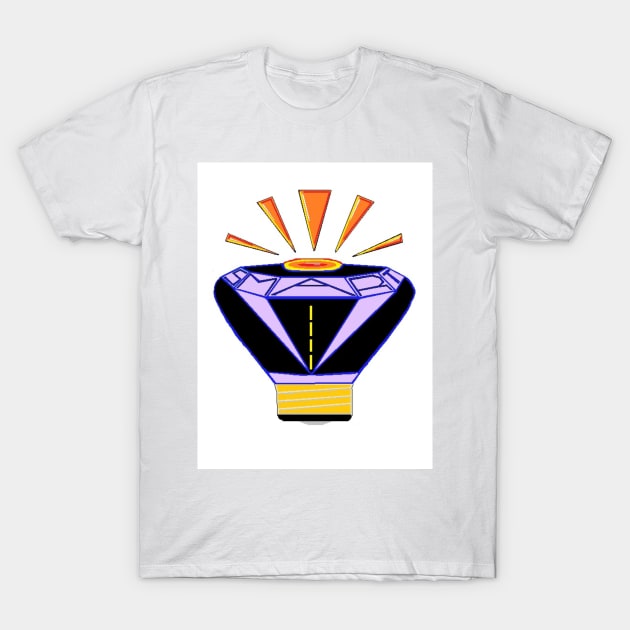 Smart diamond light bulb. T-Shirt by Smartadventurists.org